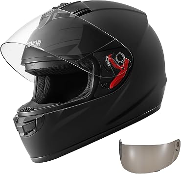 VEVOR Full Face Motorcycle Helmets, Adult Motocross Dirt Bike Helmet with Clear Visor, Lightweight Comfortable Motorcycle Street Bike Helmet for Men and Women - DOT Approved
