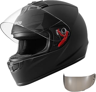 VEVOR Full Face Motorcycle Helmets, Adult Motocross Dirt Bike Helmet with Clear Visor, Lightweight Comfortable Motorcycle Street Bike Helmet for Men and Women - DOT Approved