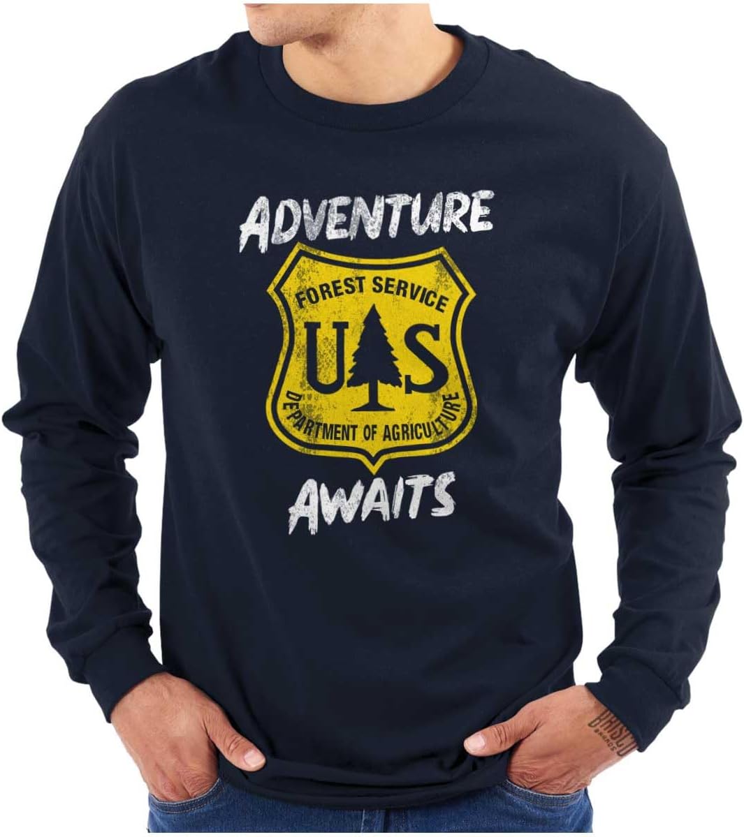 US National Forest Service Adventure Long Sleeve Tshirt Men Women