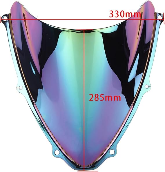 MBROS Windshield Windscreen For GSXR600 For GSXR750 For K6 For GSXR-600 For GSXR-750 Windshield Windscreen For Suzuki For GSXR 600 750 2006 2007 Motorcycle Parts Motorbike Wind Deflectors(Zwart)