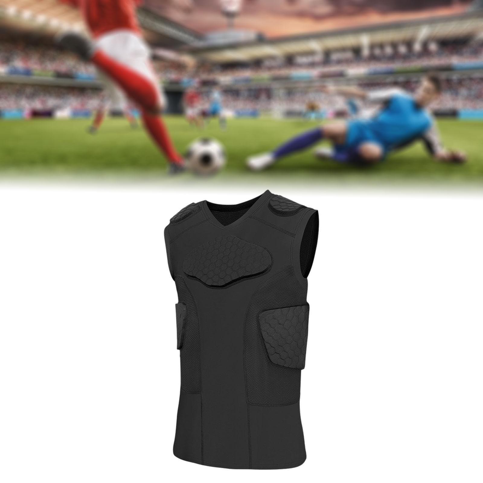 kowaku Brust-Rippenschutz für Herren, Kompressionsshirt, Ausrüstung, vielseitiger Brustschutz für Training, Baseball, Fußball, Basketball