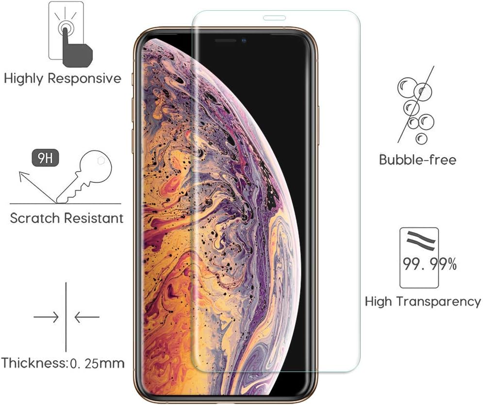 i-Blason iPhone X Screen Protector, Premium 3D Curved Edge Tempered Glass Screen Protector for Apple iPhone X 1-Pack