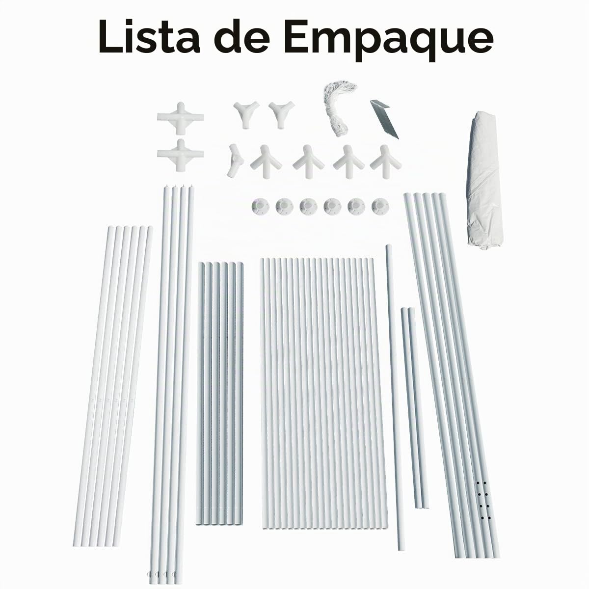 Goplus 3x9 m/3x6 m carpa de jardín, carpa de recepción Barnum plegable, carpa de cenador para evento, cerveza, fiesta, camping (sin lona, 3x6 m)