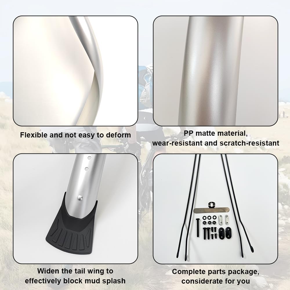 Bike Mudguard Set 700c X 50mm Full Coverage Front and Rear Bicycle Fenders Set Fits Up to 45mm Tire