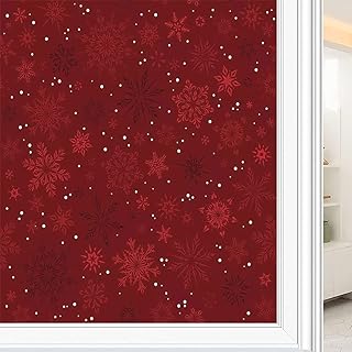 Weihnachtsdeko Fensterfolie, Weihnachtsstildruck, klebstofffrei, statische Privatsphäre, PVC-Fensterfolie, B 60 x L 120 cm
