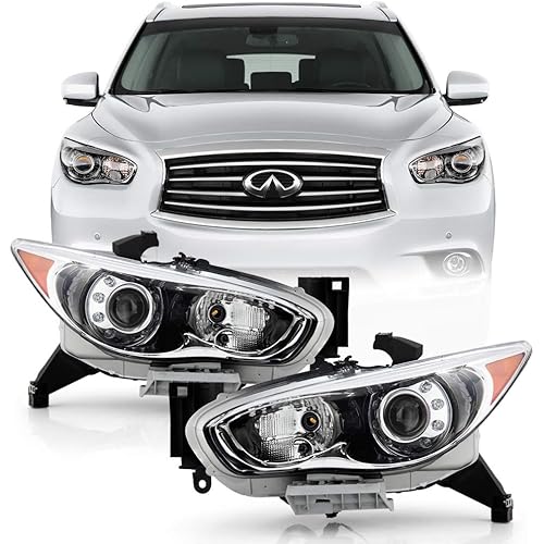 ACANII - For [HID/Xenon Model] 2013-2015 Infiniti JX35|QX60 OE Style Projector Headlights Headlamps Assembly Left+Right