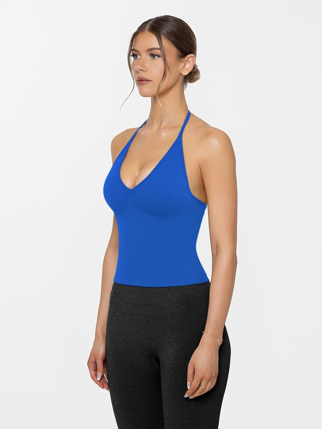 LASLULU Women's Workout Tank Tops Halter Sleeveless Backless Exercise Gym Yoga Clothes Tank Tops - Image 4