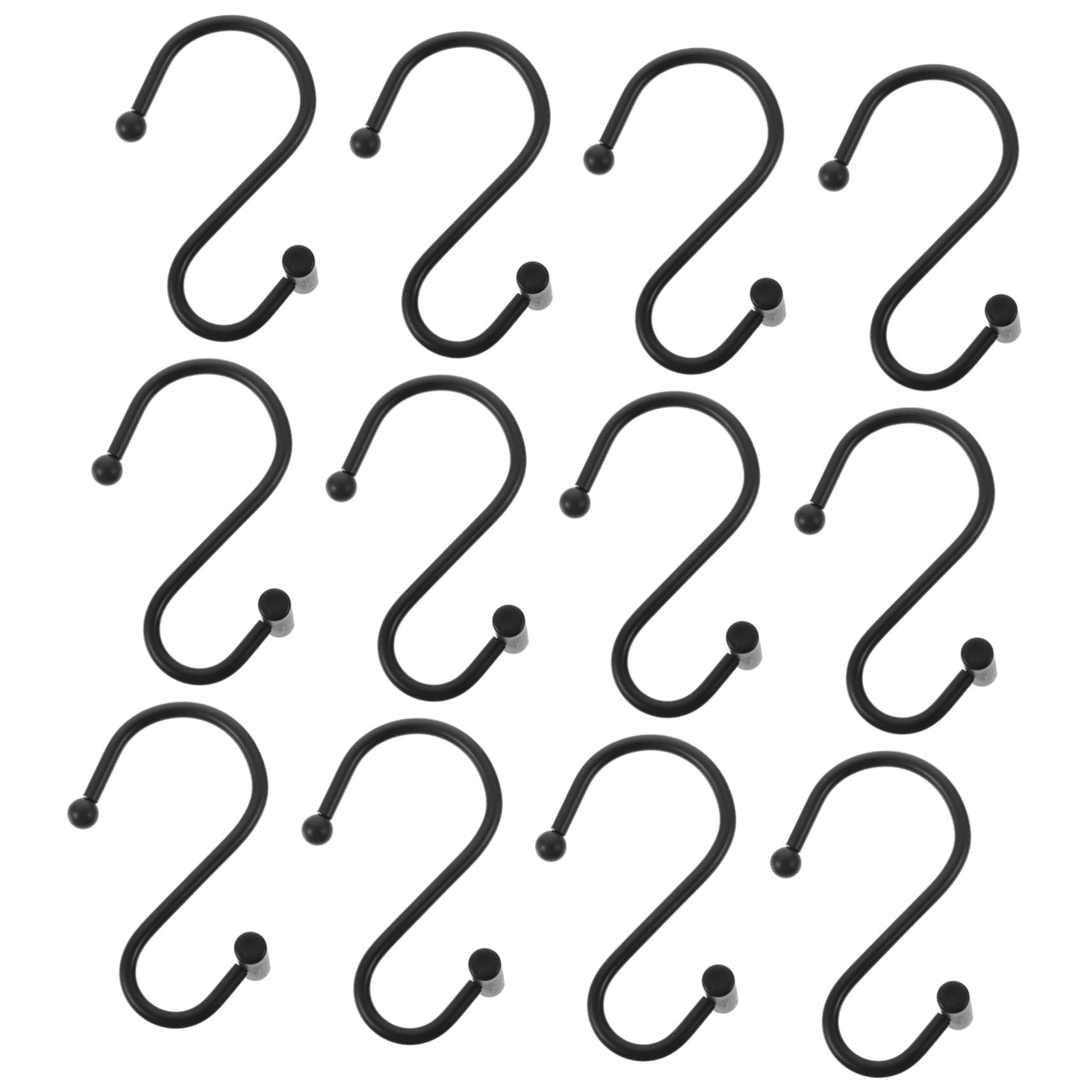 SEWACC 12pcs Decorative Shower Curtain s Hooks Bathroom Hangers for Moisture-Resistant Drapery Hooks for Shower Curtains and Home Decor