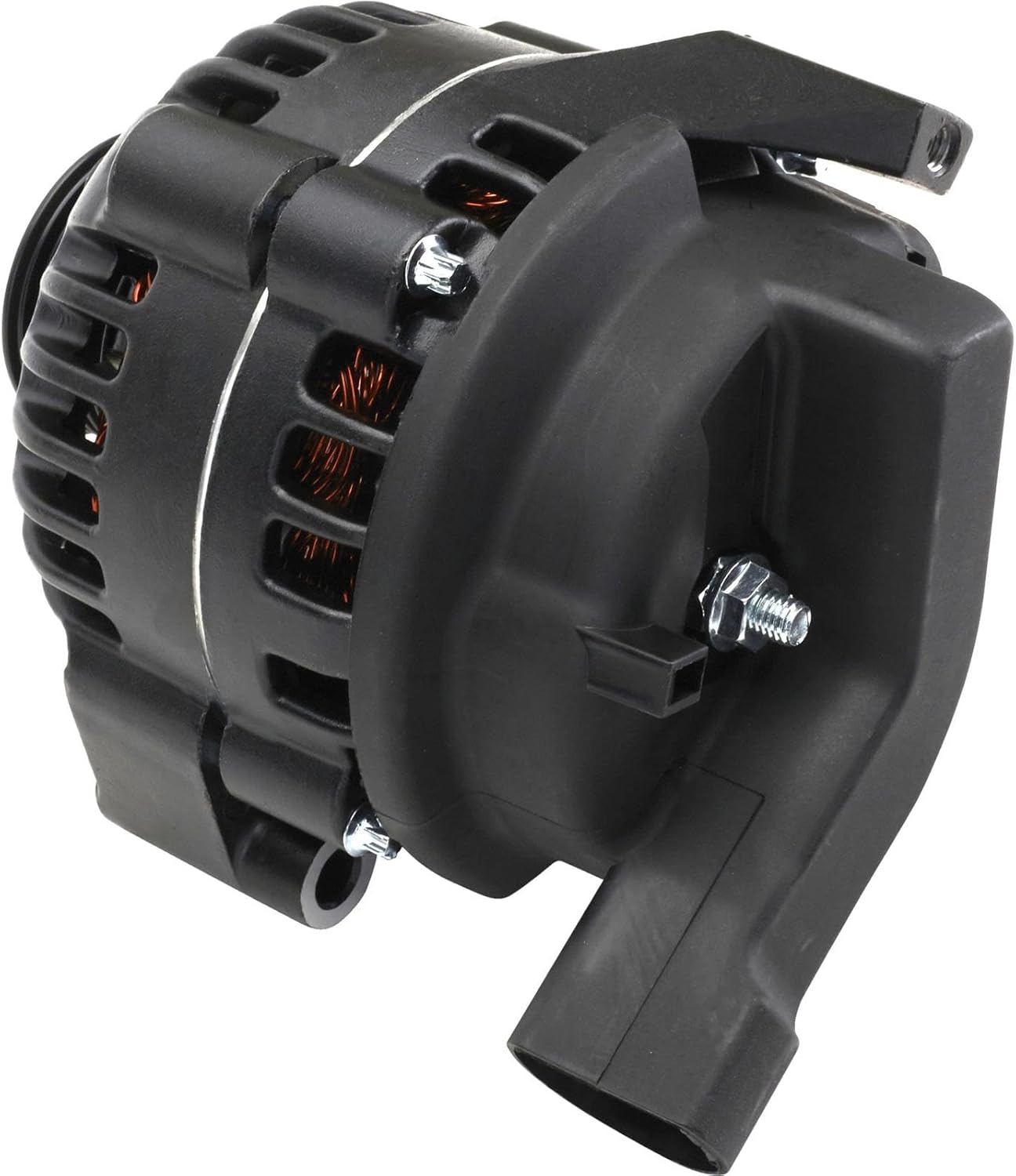 Speedway Motors GM CS130D Style 180 Amp High Output Alternator All Black with Internal Regulator and Serpentine Pulley, Compatible with 1998-2002 Camaros and Firebirds
