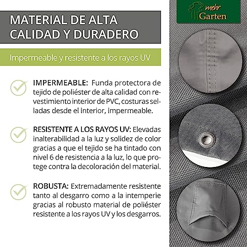 Funda protectora Oxford 600D de alta resistencia para sillas grises 3