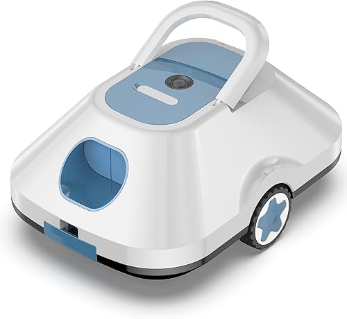 2026 Update WITBOX Cordless Robotic Pool Cleaner, C2 Automatic Pool Cleaner with Dual Motor,210-Min Runtime,Pool Vacuum for Above Ground Pool Up to 2200Sq.Ft,2.7L Filter Basket,Auto-Parking,Light Blue