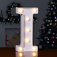 Vista 378 de Foaky LED Letter Lights Sign Marquee Light Up Letters Sign for Night Light Wedding/Birthday Party Battery Powered Christmas Lamp Home Bar