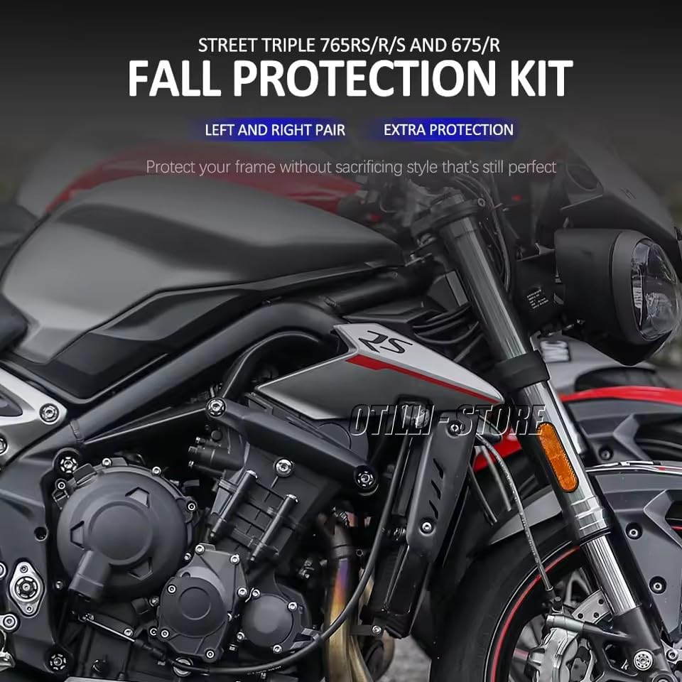Motorcycle Falling Protection Frame Slider Fairing Guard Crash Pad Protector for Street Triple 765R 765S 765RS 765 S 675 R 675R