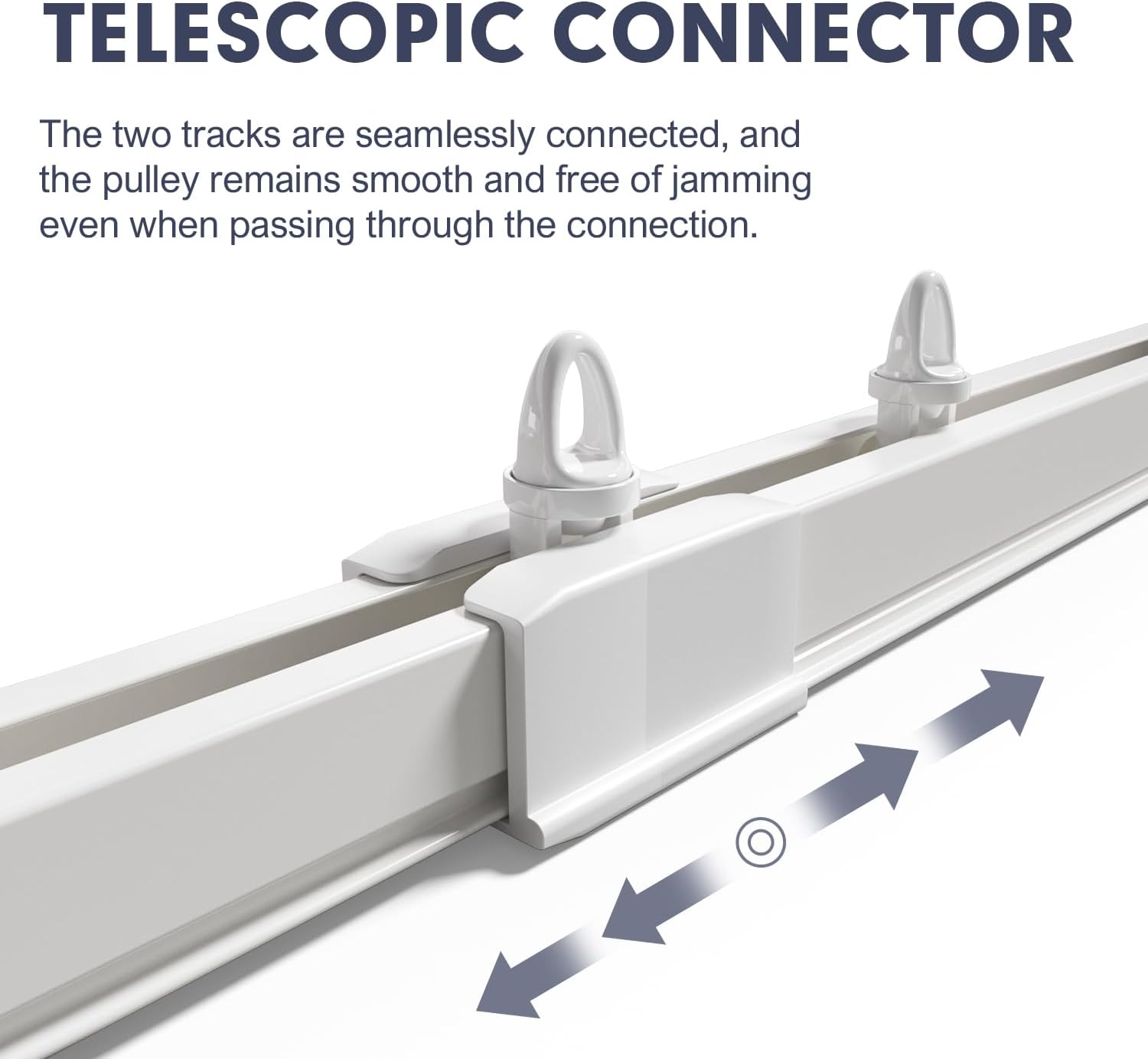 Ceiling Curtain Track,Retractable Ceiling Track for Curtains,Room Divider Curtain Rod,Ceiling Rails Set with Silent Rollers and Hooks for Living Room/Bedroom/Shower/RV (3.2ft-15.1ft)