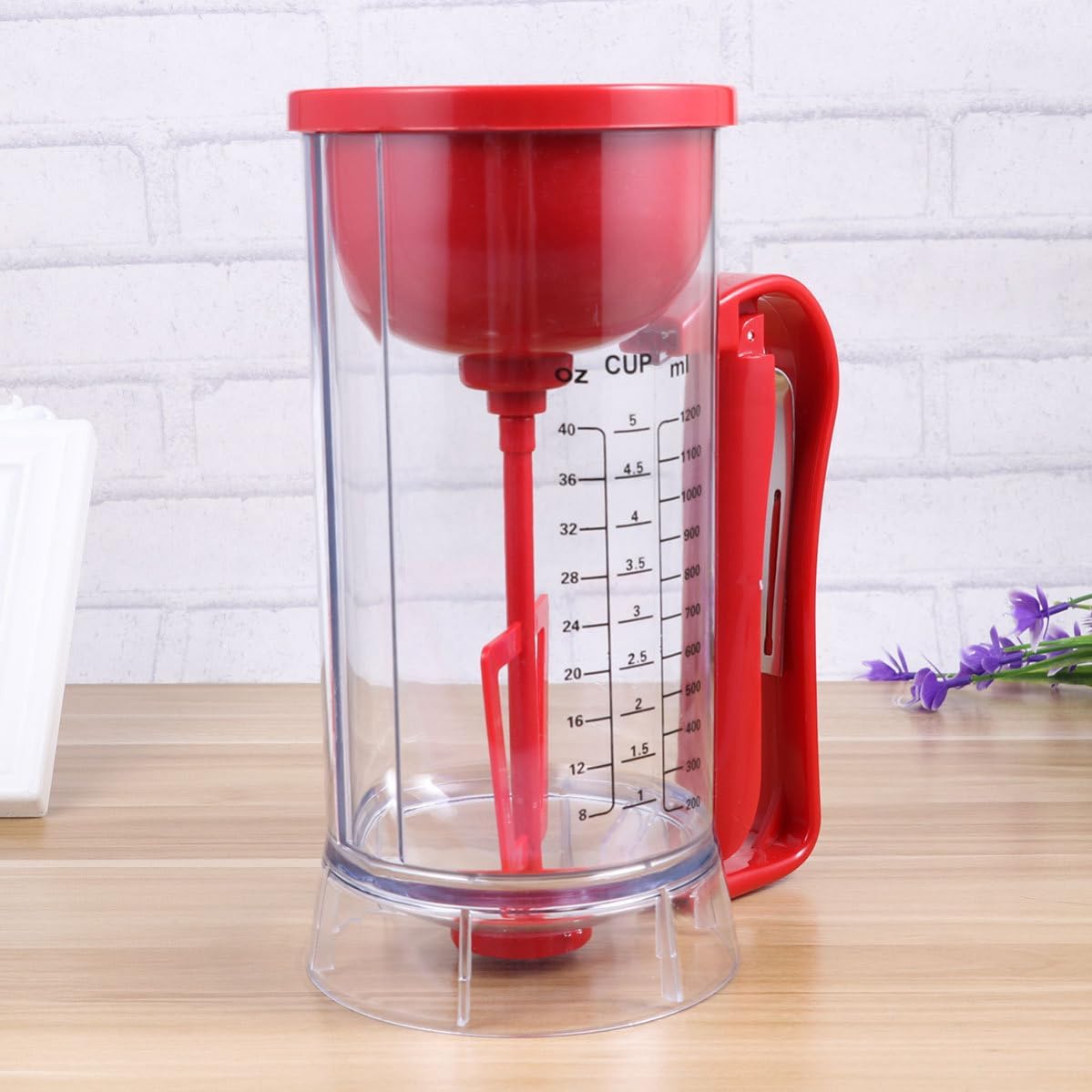 Electric Pancake Dispenser Machine, Battery Powered ABS Red