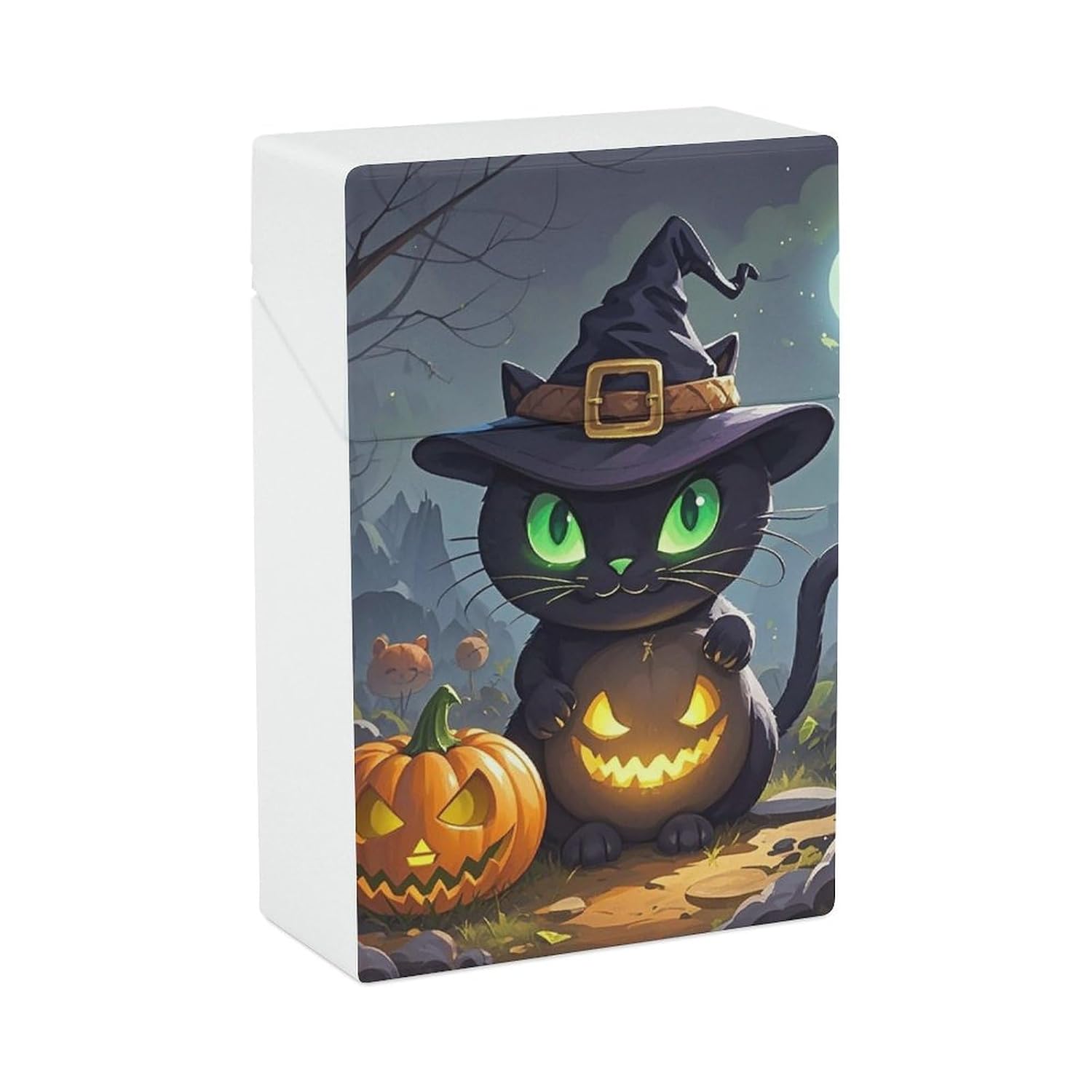 Cat Halloween Cigarette Case Portable Cigarette Holder Case Durable Cigarettes Cases & Dispensers