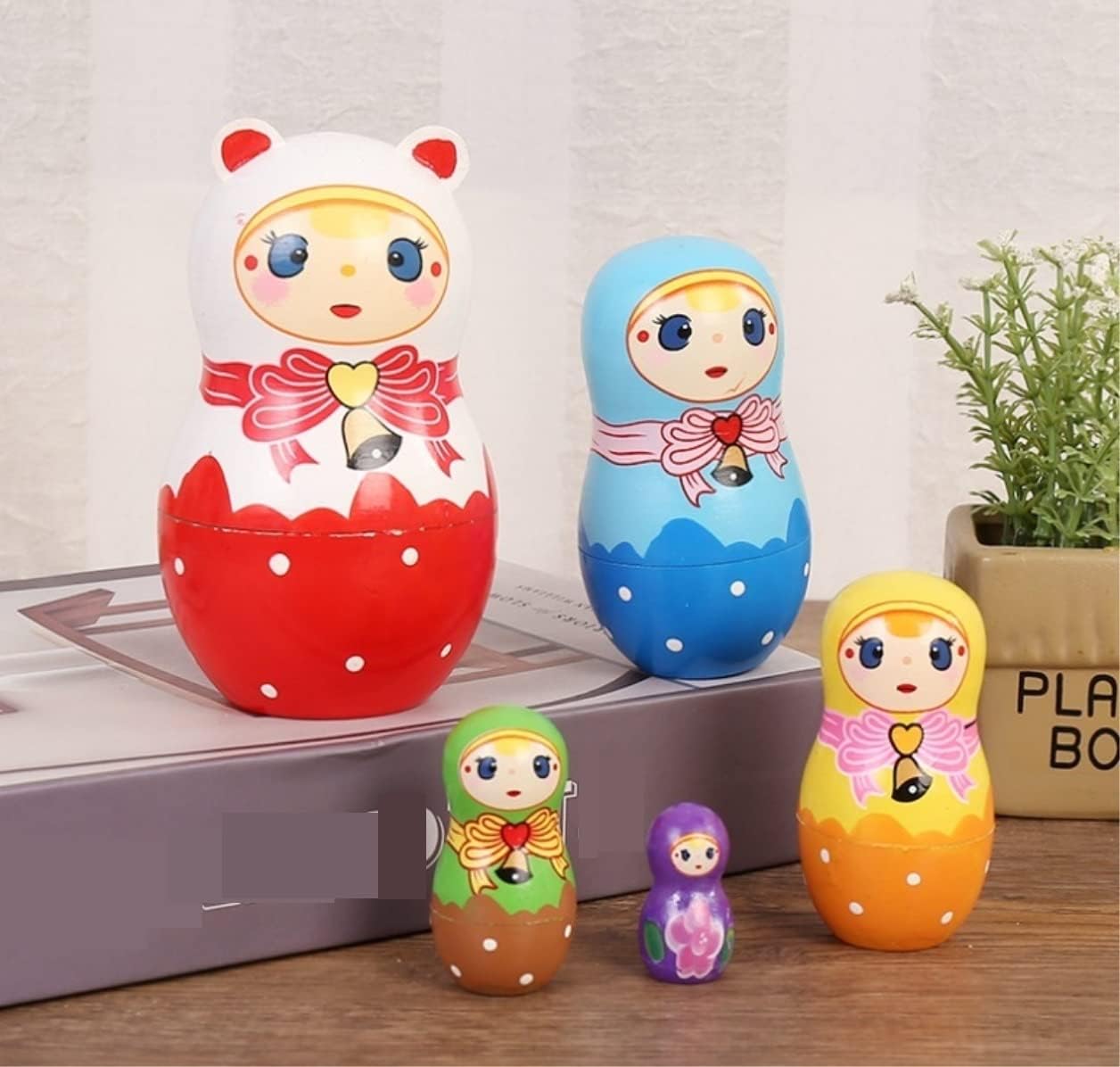 Matryoshka Stacking Dolls Russian Doll Matryoshka Wooden Stacking Nested Russian Nesting Dolls Set 5 Pcs Handmade Toy for Decor Matryoshka Matryoshka Doll Russian