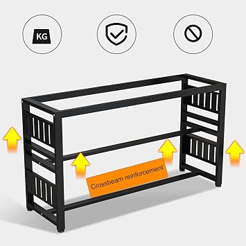 Modern Cabinet Sideboard Buffet Cabinet Mueble Cocina Pantry Table Bakers Rack Microwave Storage Rack Open Shelving for Easy Storage of Various Items(150x50cm/59.06x19.69in)