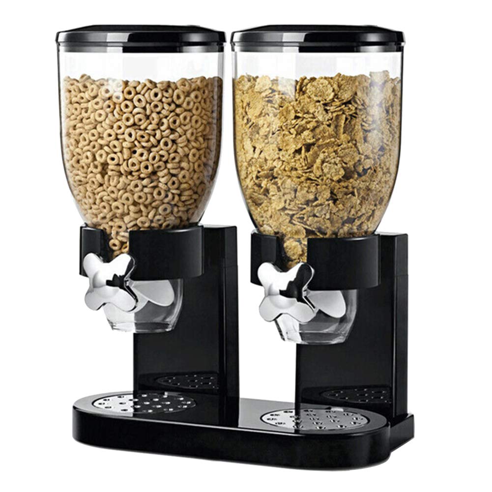 Dispensadores de doble grano con sellado hermético y dosificador de porciones