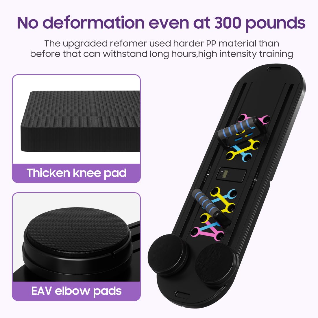 6-in-1 Pilates Reformer Machine - Foldable Ab Board With Ski Machine, Tension Ropes, Push-Up Bars For Full Body Workout-287924