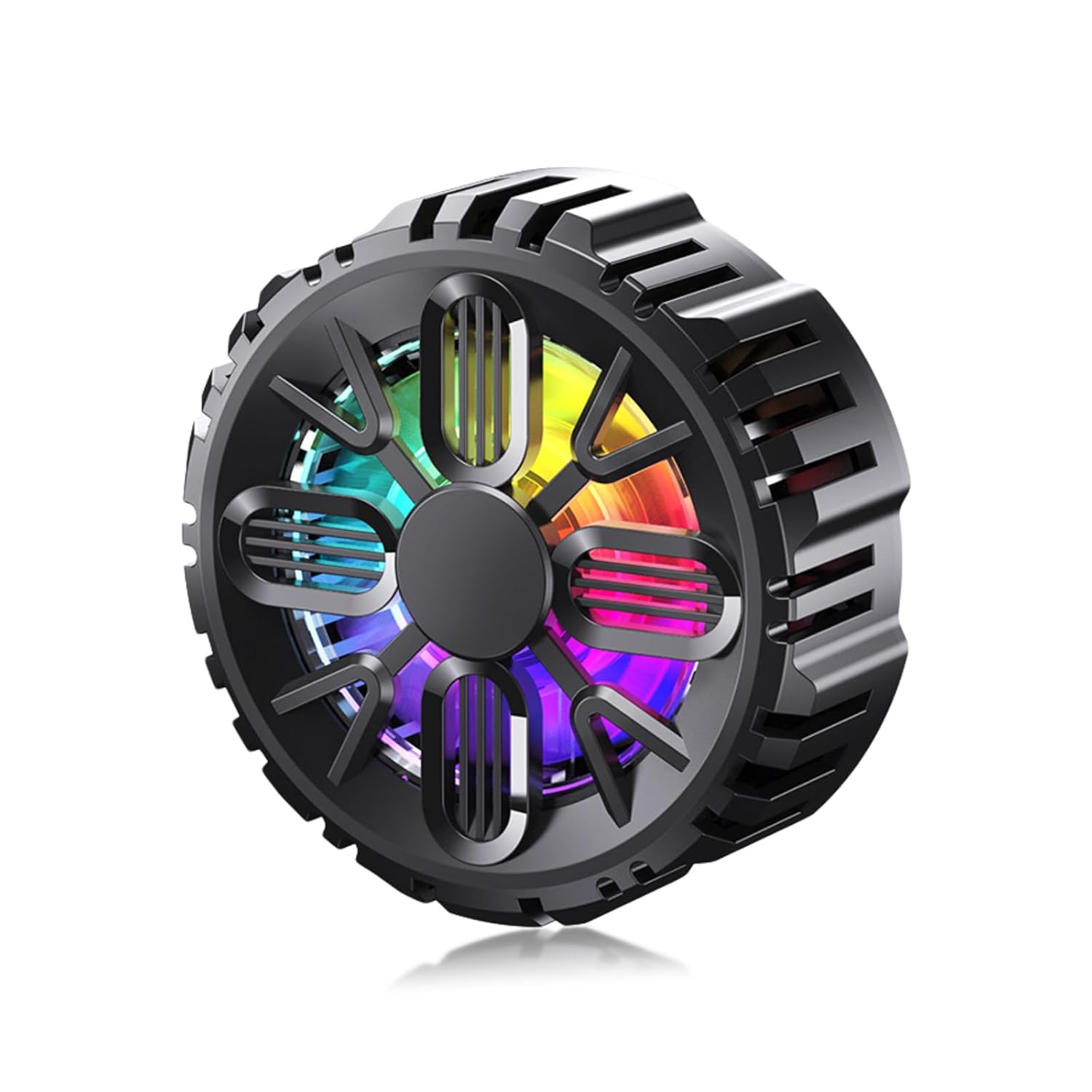 Mobile Phone Cooler, Rechargeable Semi Conductor Cell Phone Radiator with Colorful LED Light, Universal Magnetic Phone Cooling Fan for Gaming Video Streaming Car Driving