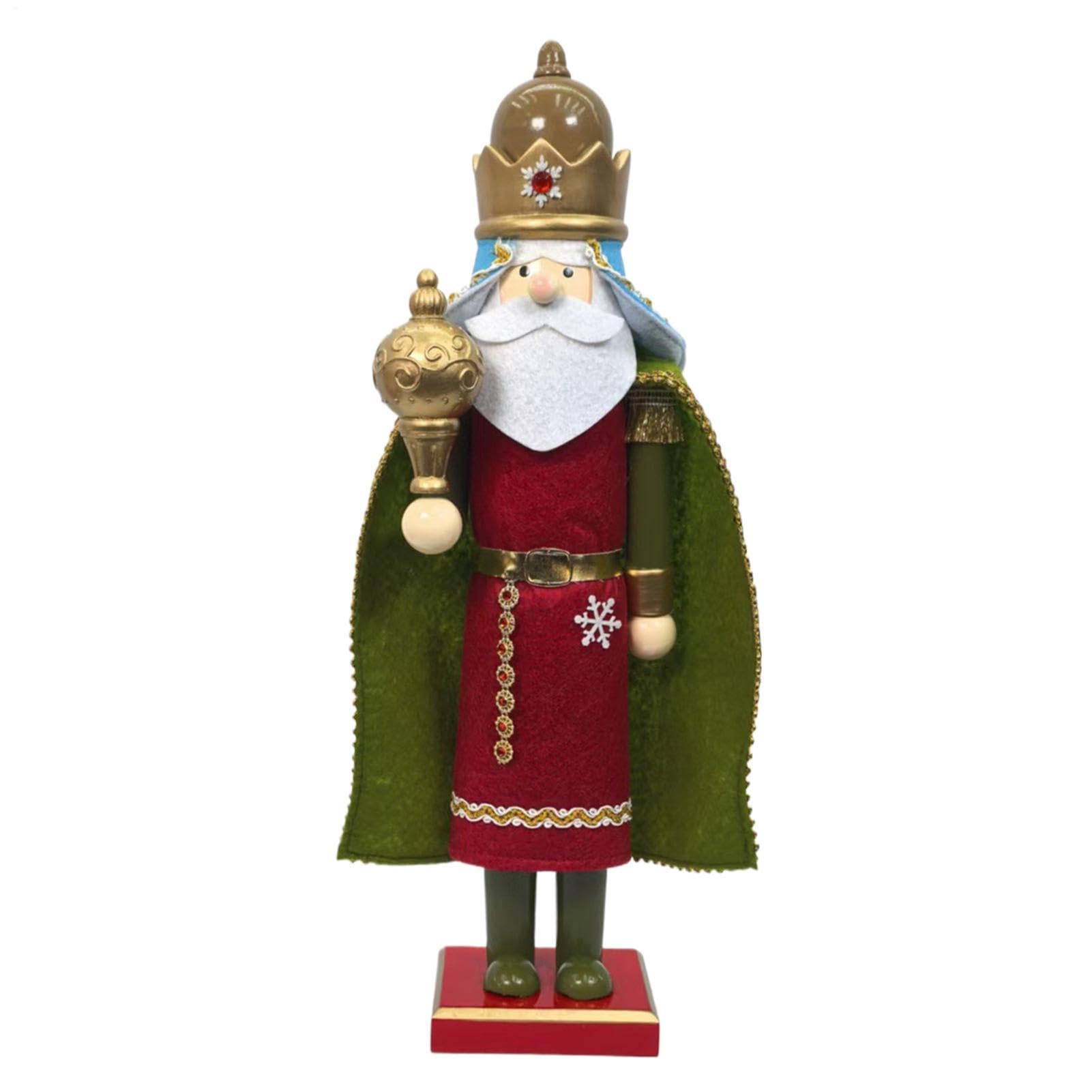Statua Dziadka do orzechów Drewniany Dziadek Do Orzechów Kolekcjonerska | Ozdoba Stołowa Na półce, w przedpokoju, biurze, na imprezach, kominku, gzymsie, salonie i w domu