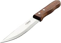 Vista 4 de Winco Cuchillos para carne jumbo, hoja de 5 pulgadas, HDL de madera, punta puntiaguda