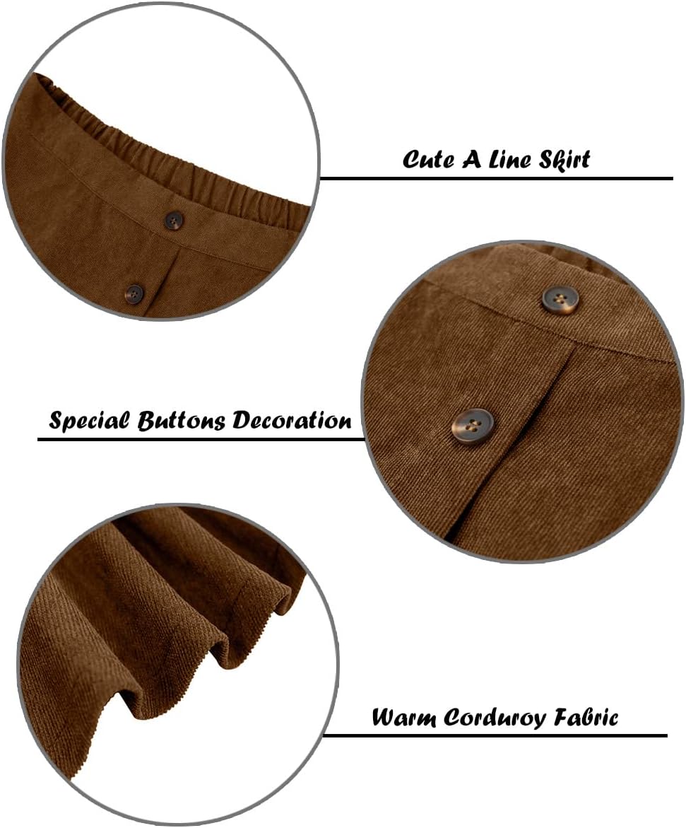 TIYOMI Plus Size Skirts for Curvy Women Basic Versatile Stretchy Elastic Waist Flared Casual A Line Pleated Mini Skirt XL-5XL - Image 4