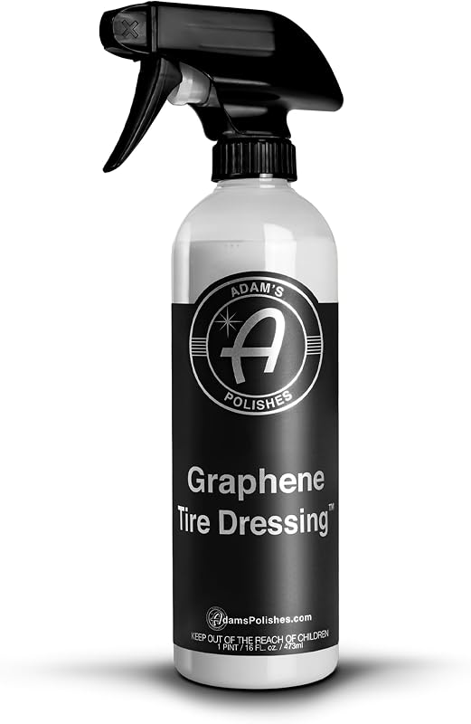 Graphene Tire Dressing - Deep Black Finish W/Graphene Non Greasy Car Detailing | Use W/Tire Applicator After Tire Cleaner & Wheel Cleaner | Ceramic Coating Like Tire Protection (16oz)