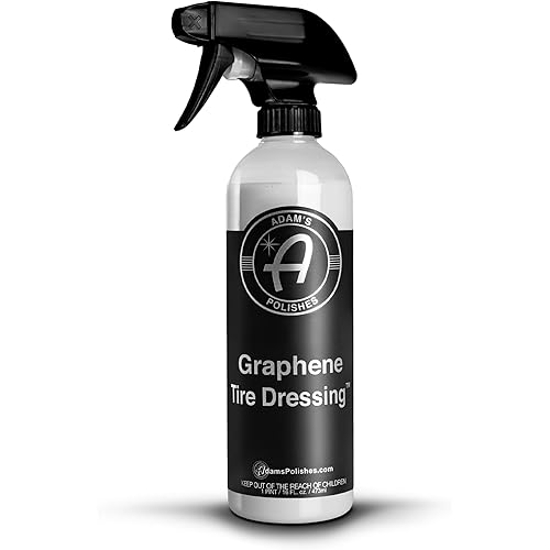 Adam's Polishes Graphene Tire Dressing - Deep Black Finish W/Graphene Non Greasy Car Detailing | Use W/Tire Applicator After Tire Cleaner & Wheel Cleaner | Ceramic Coating Like Tire Protection (16oz)