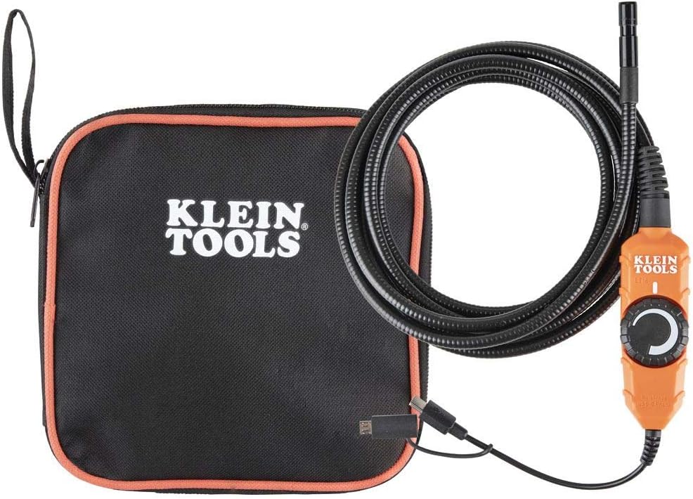 Klein Tools ET16 Borescope Digital Camera with LED Lights, for Android Devices, USB-C or Micro-USB Connection; No Batteries Needed Klein Tools ET16 Borescope Digital Camera with LED Lights, for Android Devices, USB-C or Micro-USB Connection; No Batteries Needed