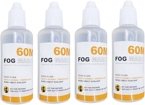 LENSGO Glycerin Propylene Glycol Mixture Fog Fluid for Smoke B/Smoke S/Smoke S MINI, Smoke K Hand Mist Machines, 60 ml Fog Fluid X4 Universal Market 99% of Hand Mist Machines