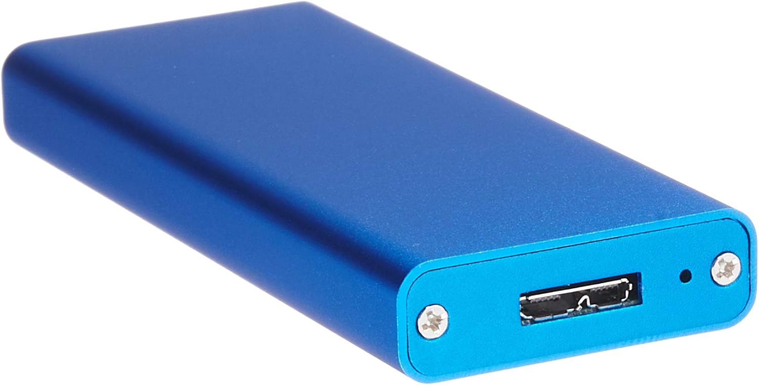 Groovy M2-CASE-U3G1-BL Type 2280 2260 2242 80 60 40 mm B Effective Utilization Conversion, Embedded Installation External Memory Internal HDD UASP High Speed Transfer Heat Dissipation Drive Case