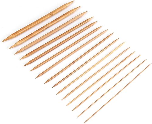 Miniatura 7 de Juego de agujas de tejer de doble punta 15 tamaños agujas largas de doble punta de 0.079 in a 0.394 in (longitud: 7.9 in)