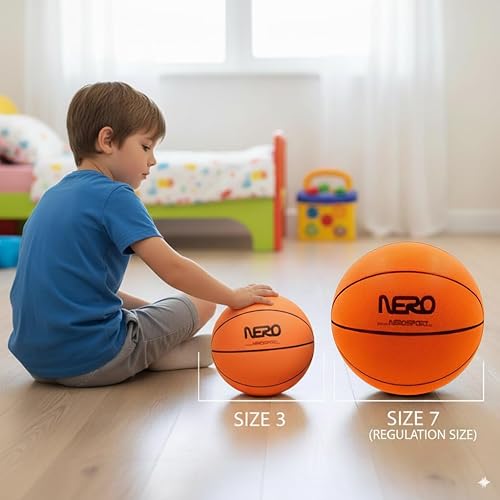 Miniatura 3 de NERO SPORT Ninja Silent Basketball- Soft Foam Indoor Hoop Play  Soundless Ball for Quiet Dribbling and Indoor Training