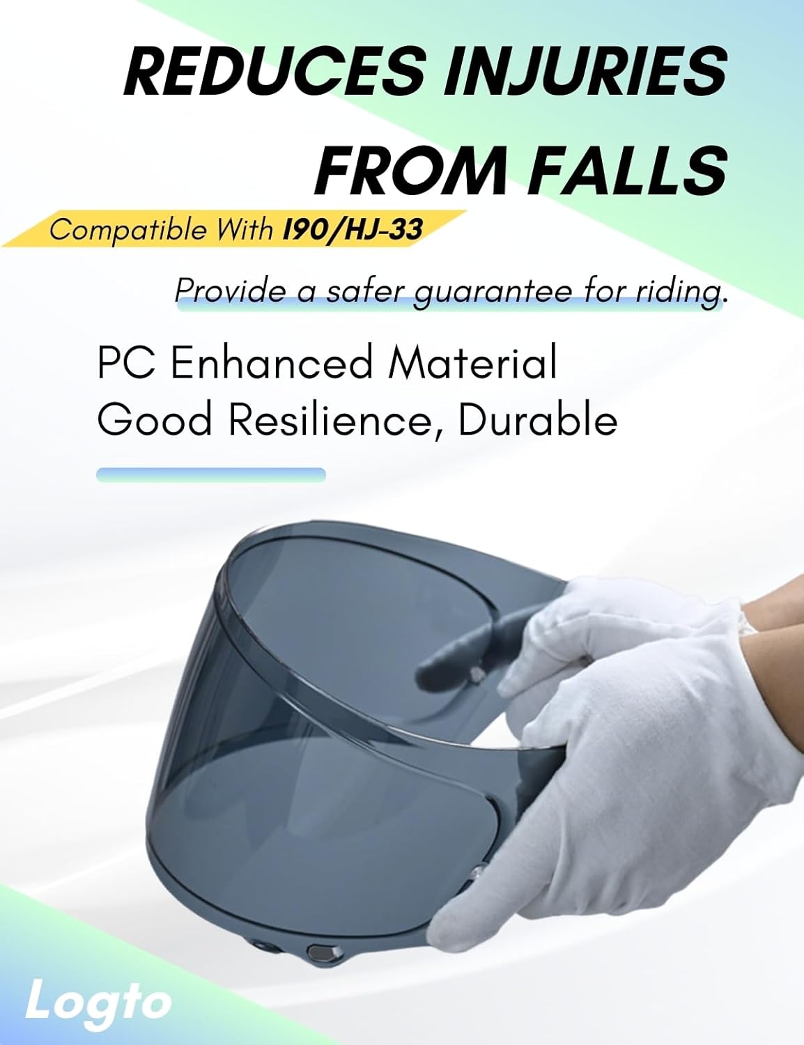 Compatible With HJC i90 Helmet Visor Replacement HJ 33 Shield Tinted Visor Helmet Accessories (Revo Deep Red)