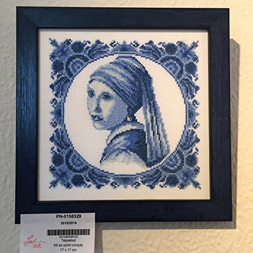 Lanarte Counted Cross Stitch Kit: Girl with a Pearl, NA, 17 x 17cm, N\A - Image 4