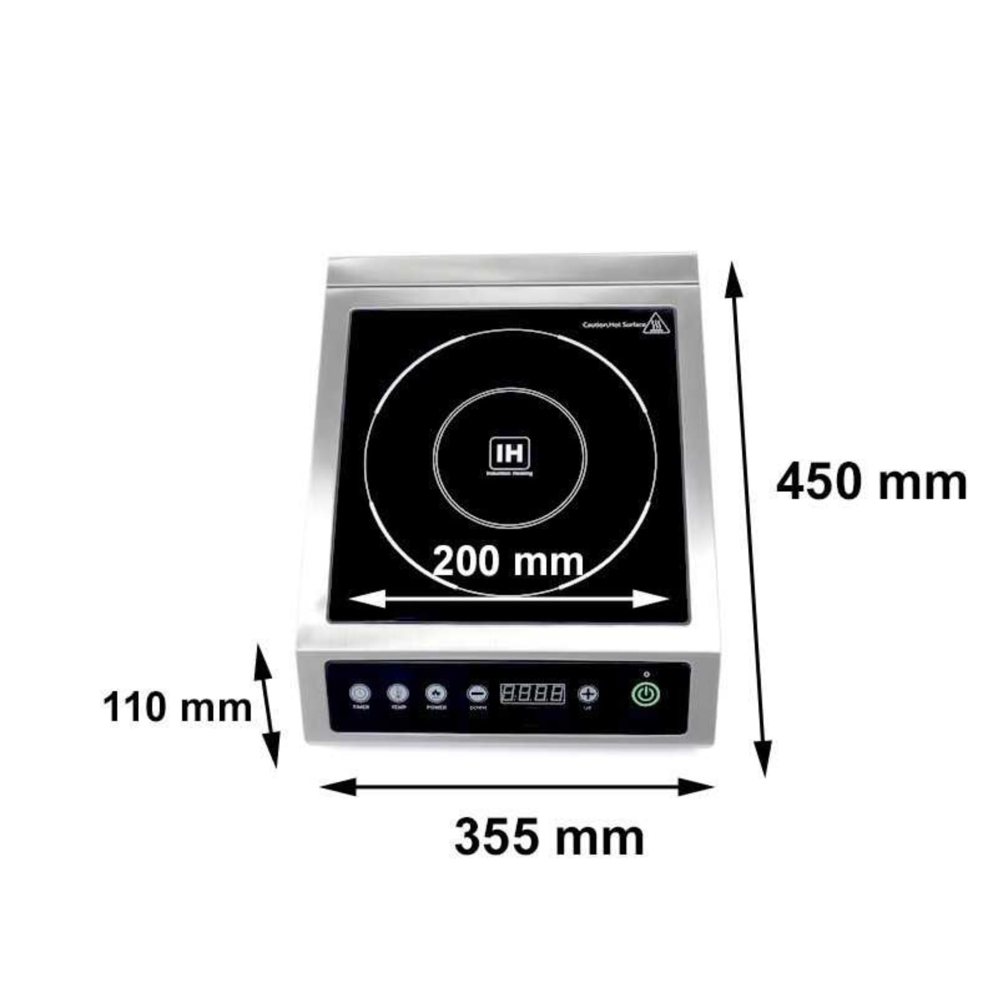 Piastra a induzione professionale digitale 3500 W - Controllo LED, 10 livelli temperatura e potenza, timer 4 ore, sicurezza auto-disattivata, cottura rapida e precisa