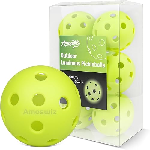 Bolas de pickleball para interiores, paquete de 6 bolas de pickleball de 26 agujeros, juego de bolas de pickleball para interiores, bolas de