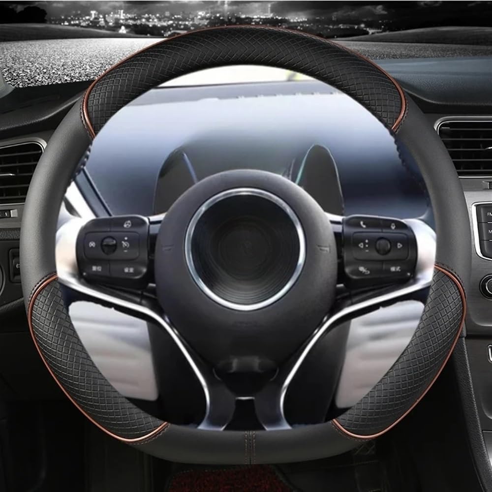 BIKKJBK Car steering wheel cover For BYD for Atto 3 for Atto 3 for EV for Yuan for Plus 2022 2023 UP Sport D Shape Car Steering Wheel Cover Auto Accessories Car steering wheel interior