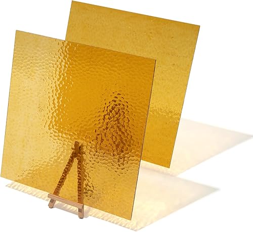Miniatura 12 de Lanyani 2 hojas de vitrales de 12 x 12 pulgadas para manualidades, paneles de vitrales iridiscentes para mosaico de vidrio, suministros de vitrales