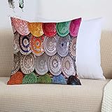 【Contenu de l'emballage】 Lot de 2 housses de coussin 45 x 45 cm (18 x 18 pouces). REMARQUE CHAUDE : Le motif est imprimé uniquement sur la face avant et la face arrière est vierge. Sans insert/remplissage d'oreiller.