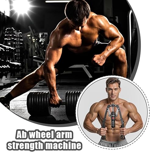Miniatura 4 de Core Flex Twister Pro - Máquina de prensa de pecho hidráulica 3 en 1, ejercitador de brazo de rueda abdominal con resistencia ajustable de 22 a 440