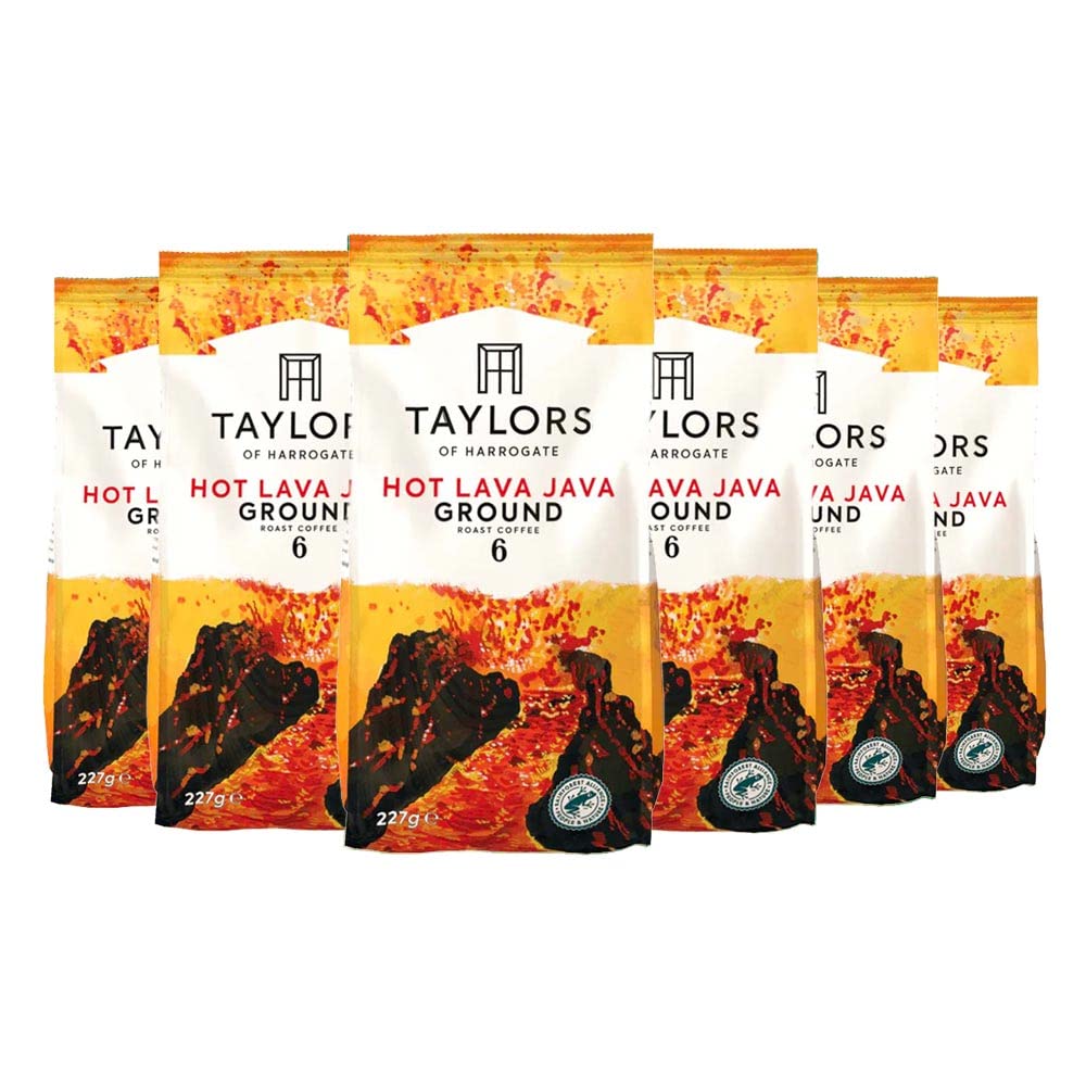 Taylors of Harrogate Hot Lava Java gemahlener Kaffee, 227 g, 6 Stück