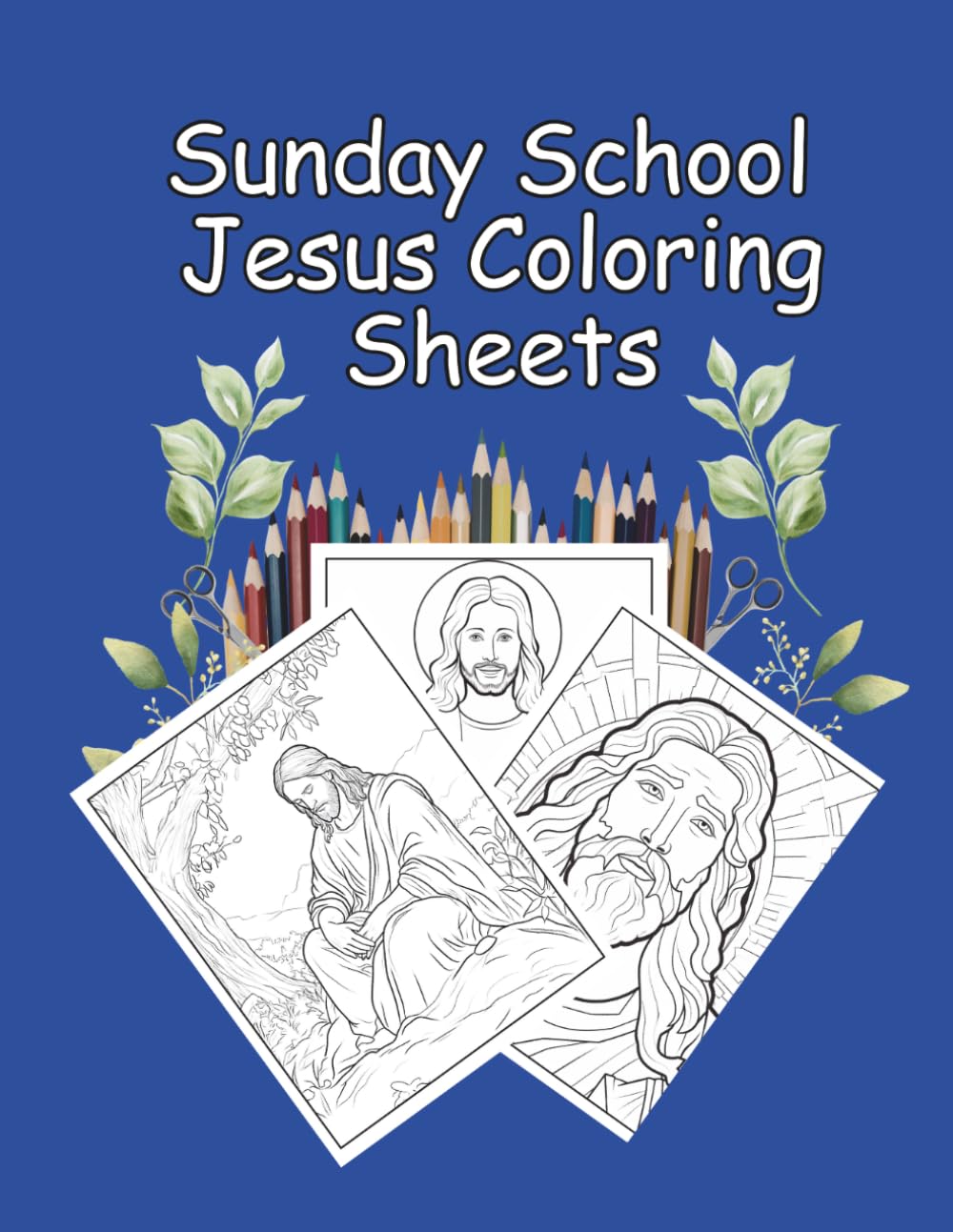 Sunday school Coloring Sheets - Jesus themed: Multiple images on each page for Sunday school children to cut and colour.