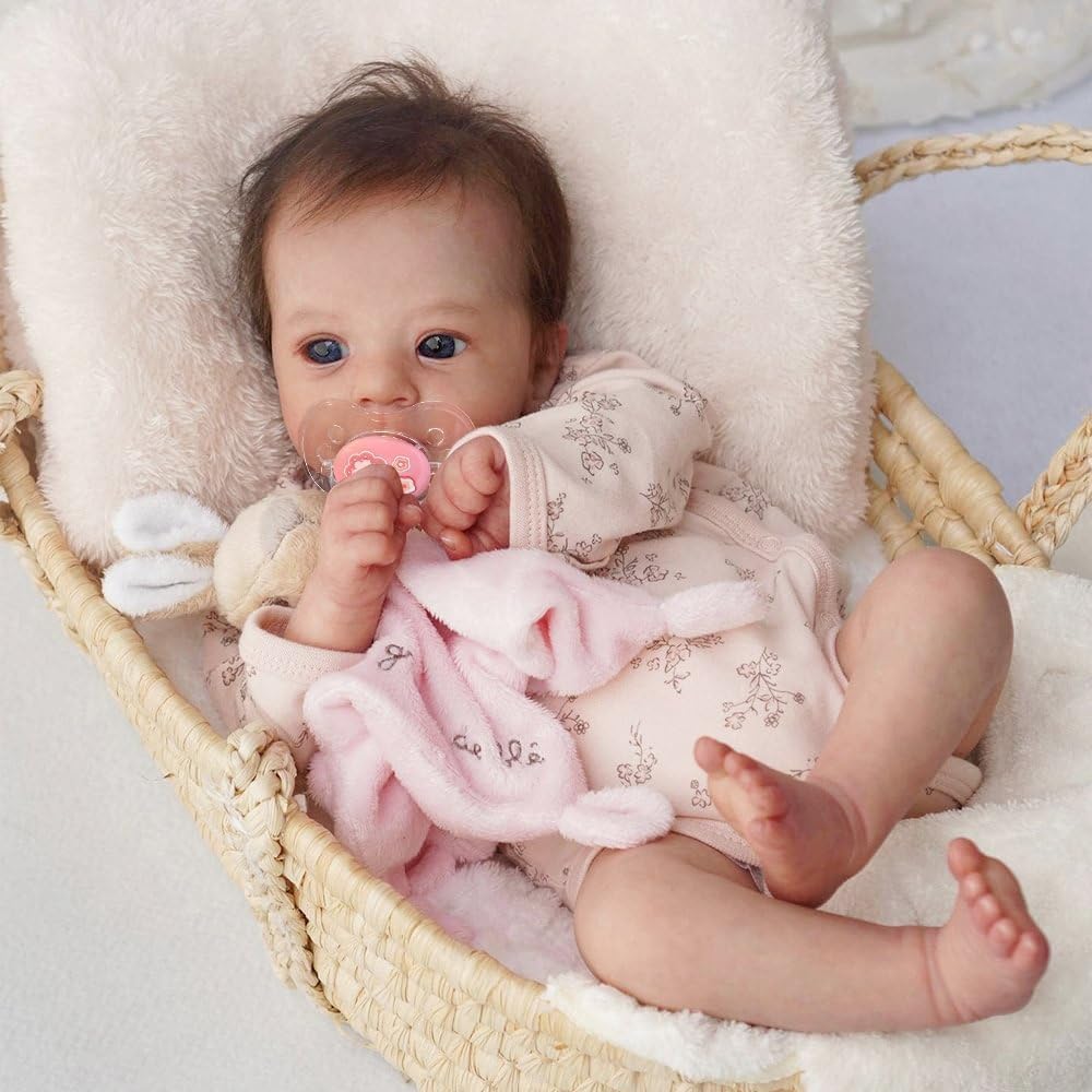 Zero Pam Reborn Baby Dolls,Silicone Baby Doll,19inch Silicone Babys Dolls Soft Cloth Body,Realistic Babys,Real Life Reborn Babies, Life Like Babies Doll That Look Real, Reborns Newborn