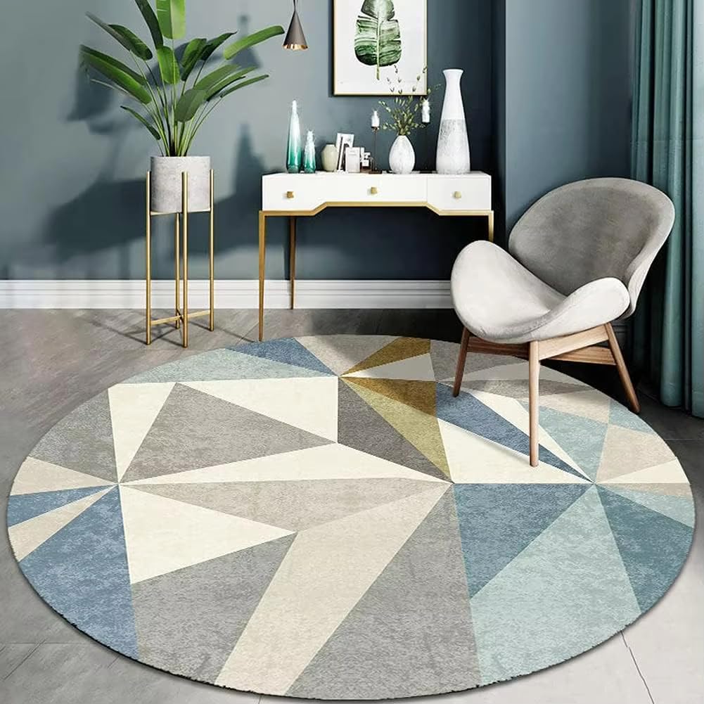 Tapis nordique géométrique pour sublimer le coin table basse du salon
