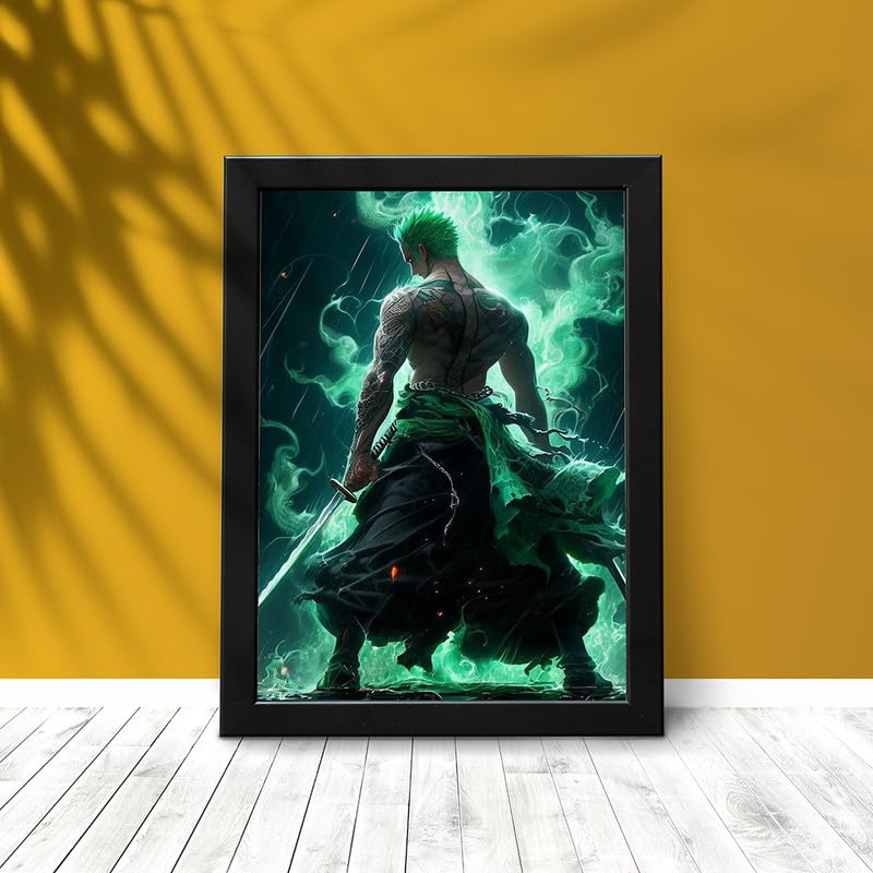 FRAME WALE BHAIYA Home Wall Decor Frames - Roronoa Zoro Anime