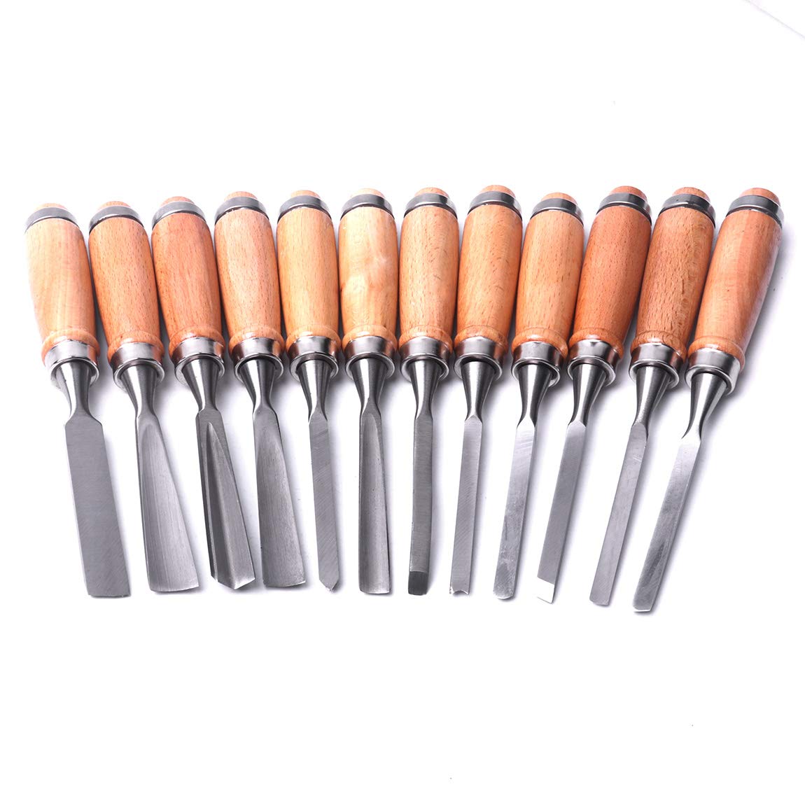ATOPLEE 12pcs Wood Carving Tools for Woodworking,Professional Wood Chisel Set with Premium Case and Roll Up Bags for Carpenter Craftsman Gift in Most Wood Carving Project