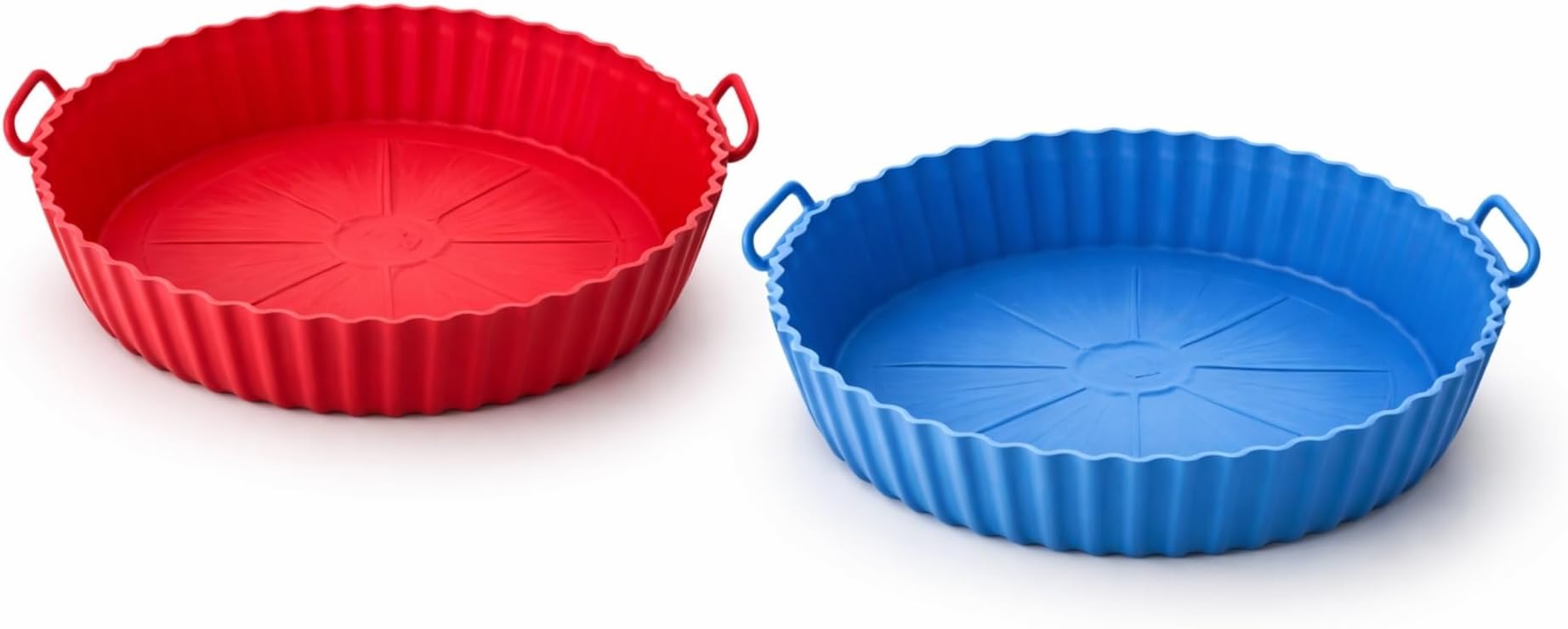Air Fryer Silicone Liners 8 Inch (Pack of 2) | Non-Stick, Reusable & Heat Resistant Basket Inserts | Easy-Clean Silicone Liners for Air Fryer